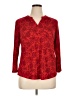 Liz Claiborne Red 3/4 Sleeve Blouse Size XL - photo 1