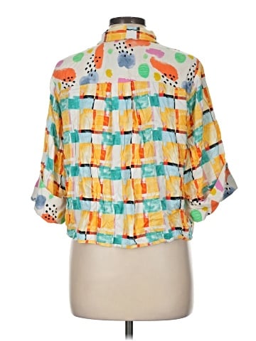 Assorted Brands 3/4 Sleeve Button-Down Shirt (view 2)