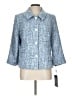 Karl Lagerfeld Paris 100% Polyester Tweed Blue Blazer Size 12 - photo 1