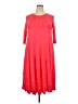 Moa Collection Solid Red Casual Dress Size 2X - photo 1