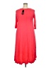 Moa Collection Solid Red Casual Dress Size 2X - photo 2