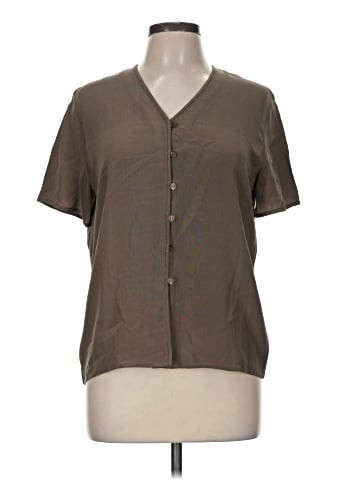 Jones New York Short Sleeve Silk Top (view 1)