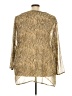Denim 24/7 Animal Print Gold Long Sleeve Blouse Size 28 - photo 2