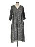 Mittoshop 100% Polyester Print Gray Casual Dress Size L - photo 1