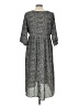 Mittoshop 100% Polyester Print Gray Casual Dress Size L - photo 2