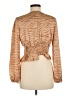 Lost + Wander 100% Polyester Tan Long Sleeve Blouse Size M - photo 2