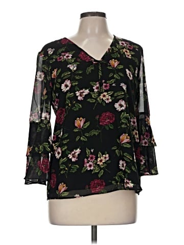 Karl Lagerfeld Paris 3/4 Sleeve Blouse (view 1)