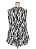 Avenue Animal Print Argyle Black Silver Sleeveless Blouse Size 18 Plus - photo 2