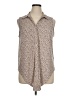 Adrianna Papell Polka Dots Tan Sleeveless Blouse Size XL - photo 1