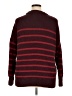 Ann Taylor LOFT Stripes Burgundy Pullover Sweater Size XL - photo 2