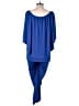 Boston Proper Solid Blue Jumpsuit Size M - photo 2