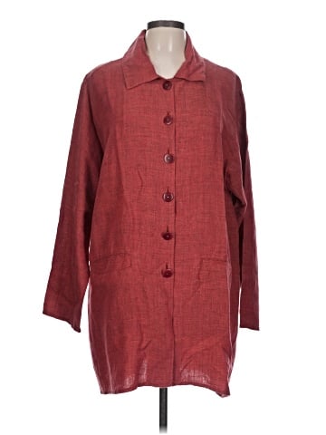 Flax 3/4 Sleeve Button-Down Shirt (view 1)