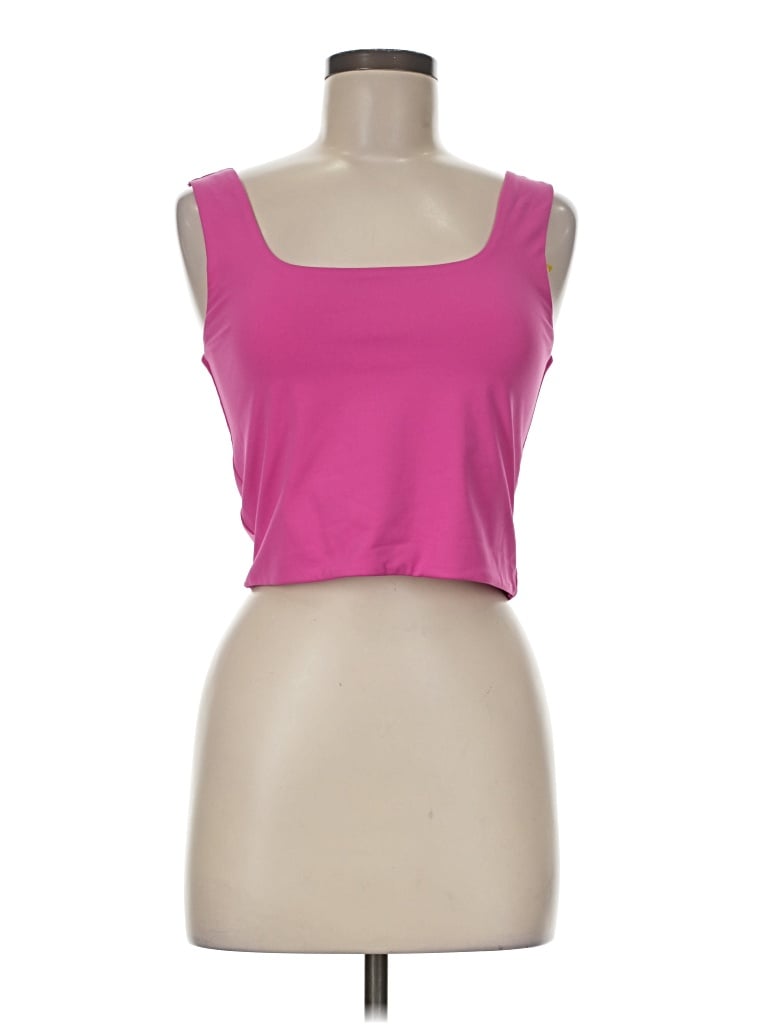 Pre-owned Blue Rain Tank Top Pink Strapless Neckline Tops