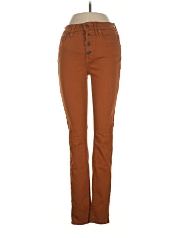 Madewell 9" Mid-Rise Skinny Jeans: Garment-Dyed Button-Front Edition (view 1)