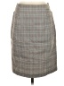 Tribal Plaid Gray Tan Formal Skirt Size 2 - photo 1