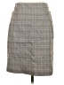 Tribal Plaid Gray Tan Formal Skirt Size 2 - photo 2