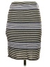 Max Studio Stripes Gray Casual Skirt Size S - photo 2