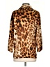 Natori 100% Polyester Animal Print Gold 3/4 Sleeve Blouse Size XS - photo 2