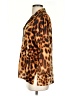 Natori 100% Polyester Animal Print Gold 3/4 Sleeve Blouse Size XS - photo 5