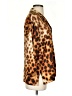 Natori 100% Polyester Animal Print Gold 3/4 Sleeve Blouse Size XS - photo 4