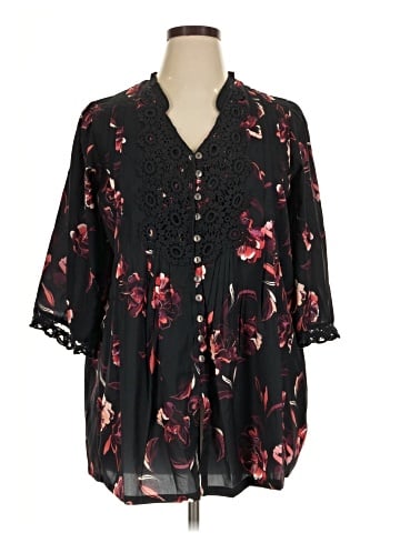 Roaman's 3/4 Sleeve Blouse (view 1)