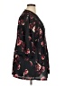 Roaman's 100% Polyester Floral Black 3/4 Sleeve Blouse Size 16W - photo 4
