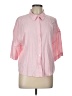 H&M Color Block Pink 3/4 Sleeve Button-Down Shirt Size L - photo 1