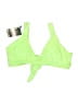 Assorted Brands Solid Green Swimsuit Top Size M - photo 1