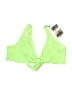 Assorted Brands Solid Green Swimsuit Top Size M - photo 2