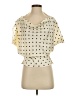 Unbranded Polka Dots Ivory Short Sleeve Blouse Size S - photo 1