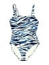 Tommy Bahama Animal Print Blue One Piece Swimsuit Size 16 - photo 1