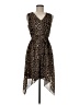 Siren Lily 100% Polyester Animal Print Brown Cocktail Dress Size M - photo 1