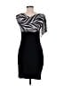 En Focus Studio Graphic Black Cocktail Dress Size 6 - photo 2
