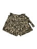 Pink Lily 100% Polyester Animal Print Gold Shorts Size M - photo 2