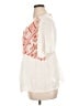 Hayden 100% Rayon Ivory Short Sleeve Blouse Size XL - photo 5