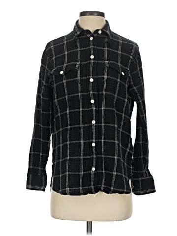 Madewell Lightspun Flap-Pocket Oversized Ex-Boyfriend Shirt in Windowpane (view 1)