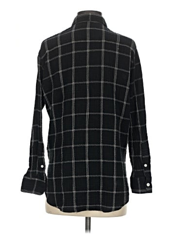 Madewell Lightspun Flap-Pocket Oversized Ex-Boyfriend Shirt in Windowpane (view 2)
