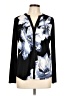 INC International Concepts Black Long Sleeve Blouse Size L (petite) - photo 1