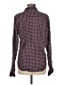 Equipment 100% Polyester Checkered-gingham Burgundy Long Sleeve Blouse Size M - photo 2