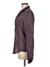 Equipment 100% Polyester Checkered-gingham Burgundy Long Sleeve Blouse Size M - photo 5