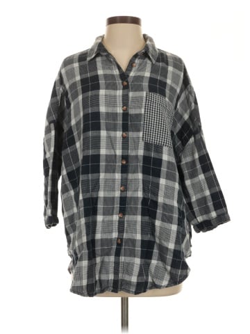 Pilcro by Anthropologie 3/4 Sleeve Button-Down Shirt (view 1)