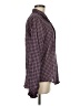 Equipment 100% Polyester Checkered-gingham Burgundy Long Sleeve Blouse Size M - photo 4
