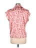Halogen 100% Polyester Pink Short Sleeve Blouse Size M - photo 2