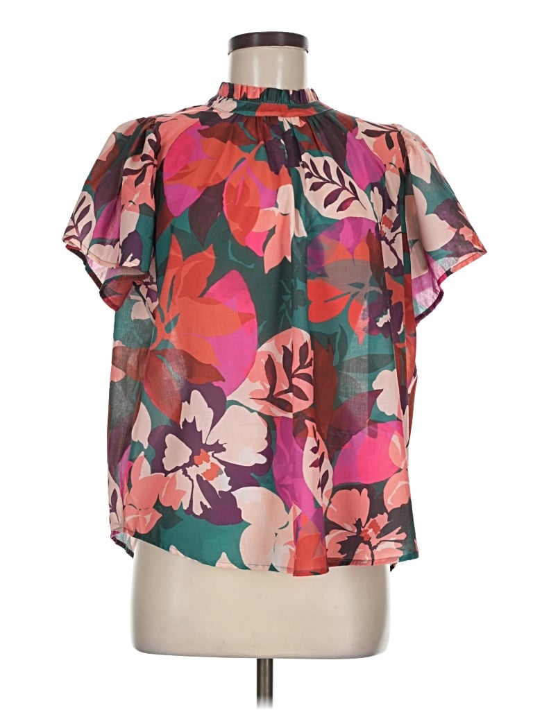 Pre-owned Thml Short Sleeve Blouse In Pink