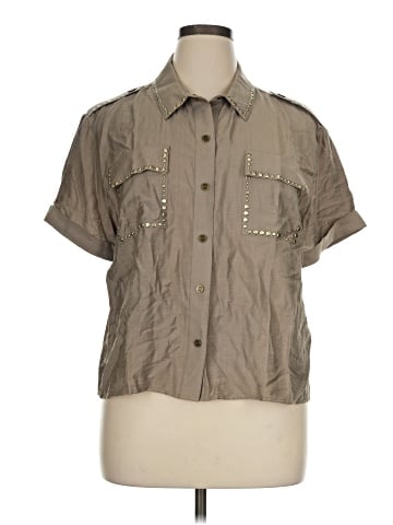Karl Lagerfeld Paris Short Sleeve Blouse (view 1)