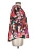 THML 100% Polyester Floral Pink Short Sleeve Blouse Size M - photo 4