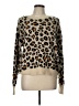 Knox Rose Animal Print Tan Pullover Sweater Size L - photo 1