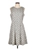 CeCe Chevron-herringbone Gray Casual Dress Size 12 - photo 1