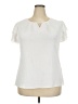 Assorted Brands Ivory Short Sleeve Blouse Size XXL - photo 1