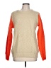 Numph Color Block Orange Wool Pullover Sweater Size L - photo 1